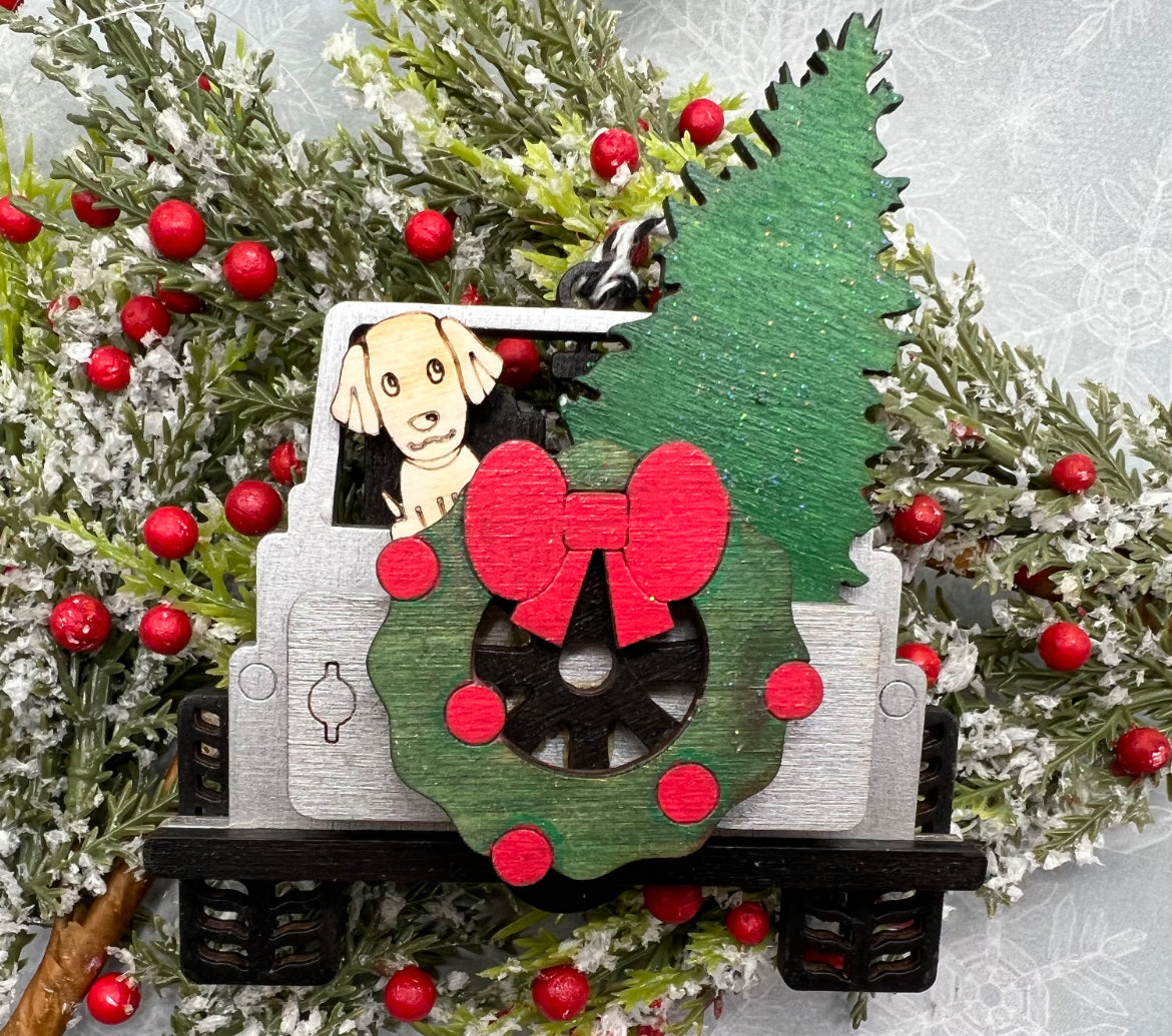 Jeep holiday ornament/car charm