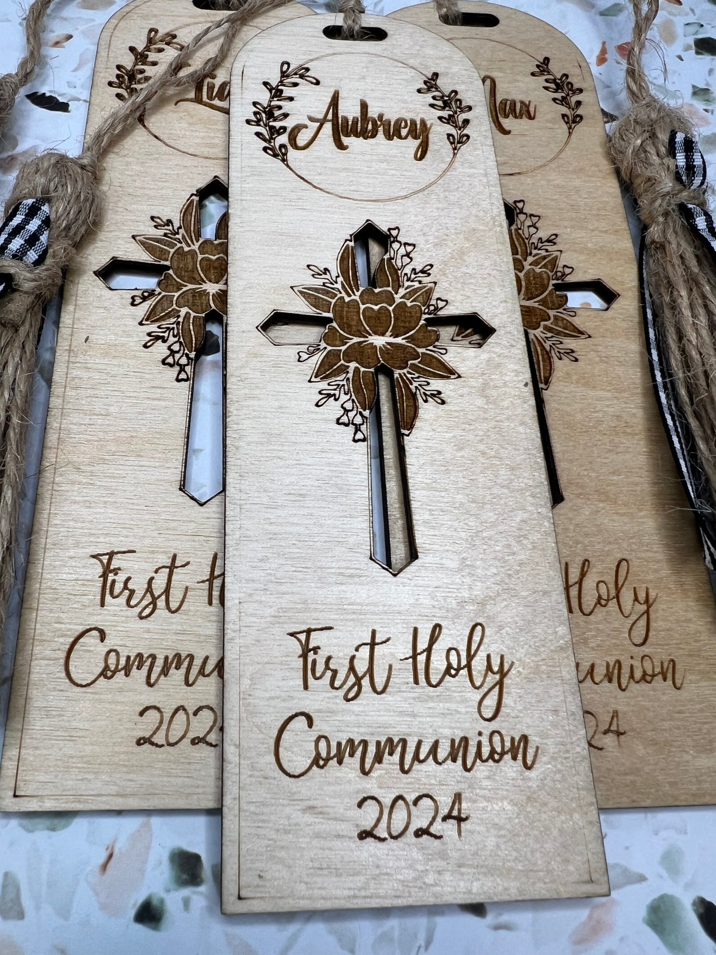 First Holy Communion personalized bookmark