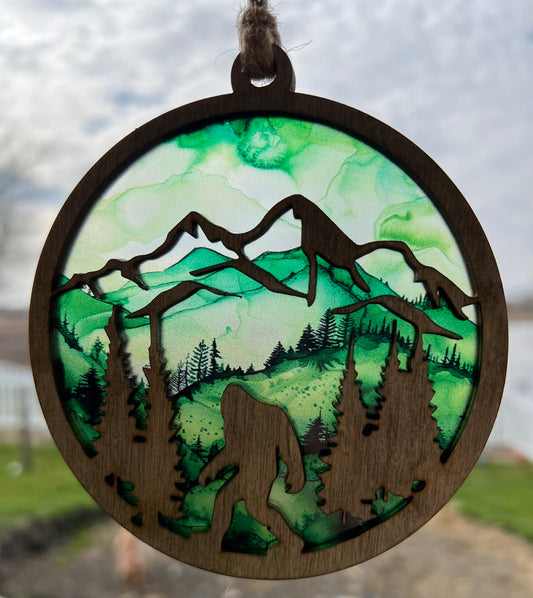 Bigfoot Acrylic Suncatcher