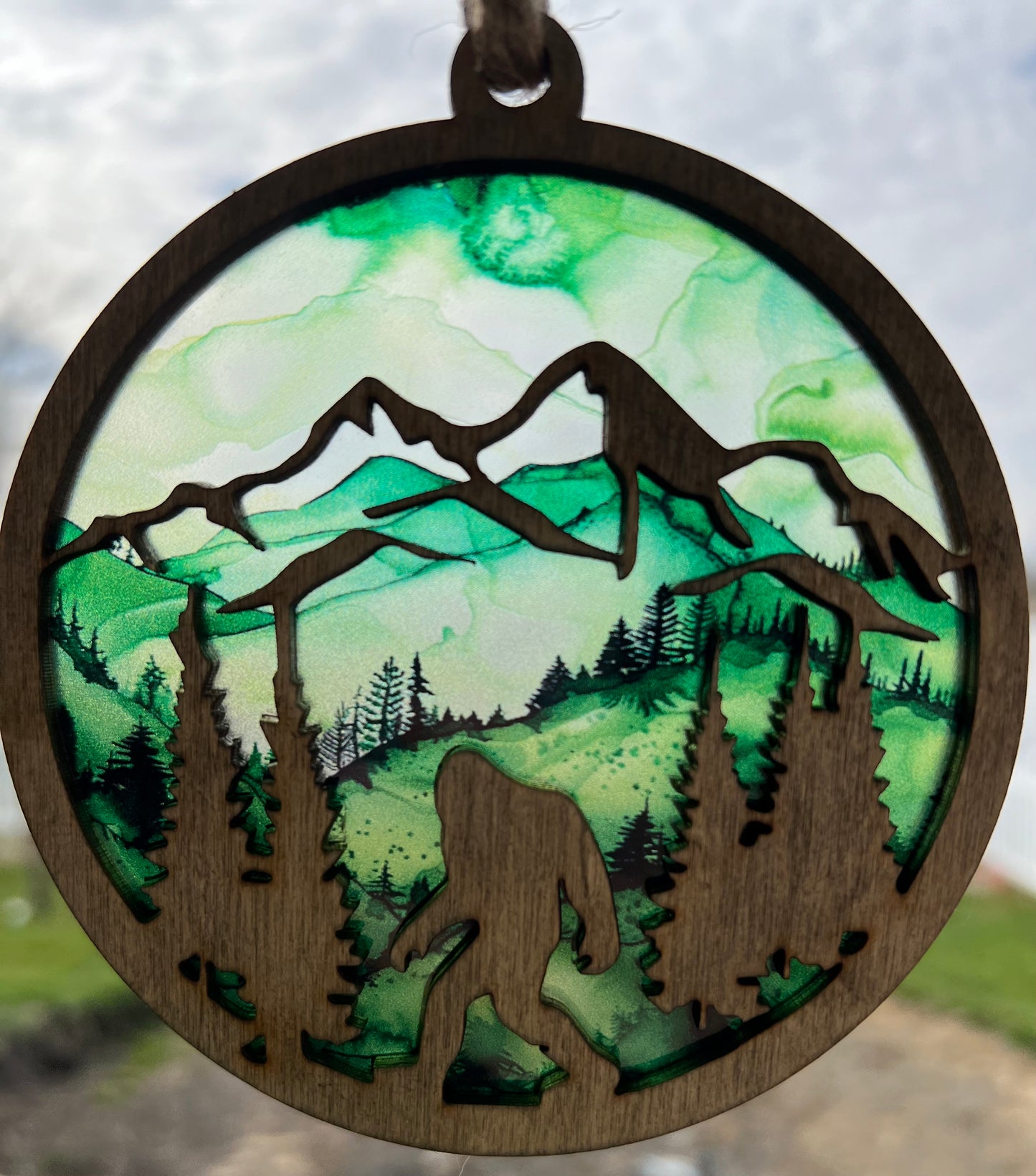 Bigfoot Acrylic Suncatcher