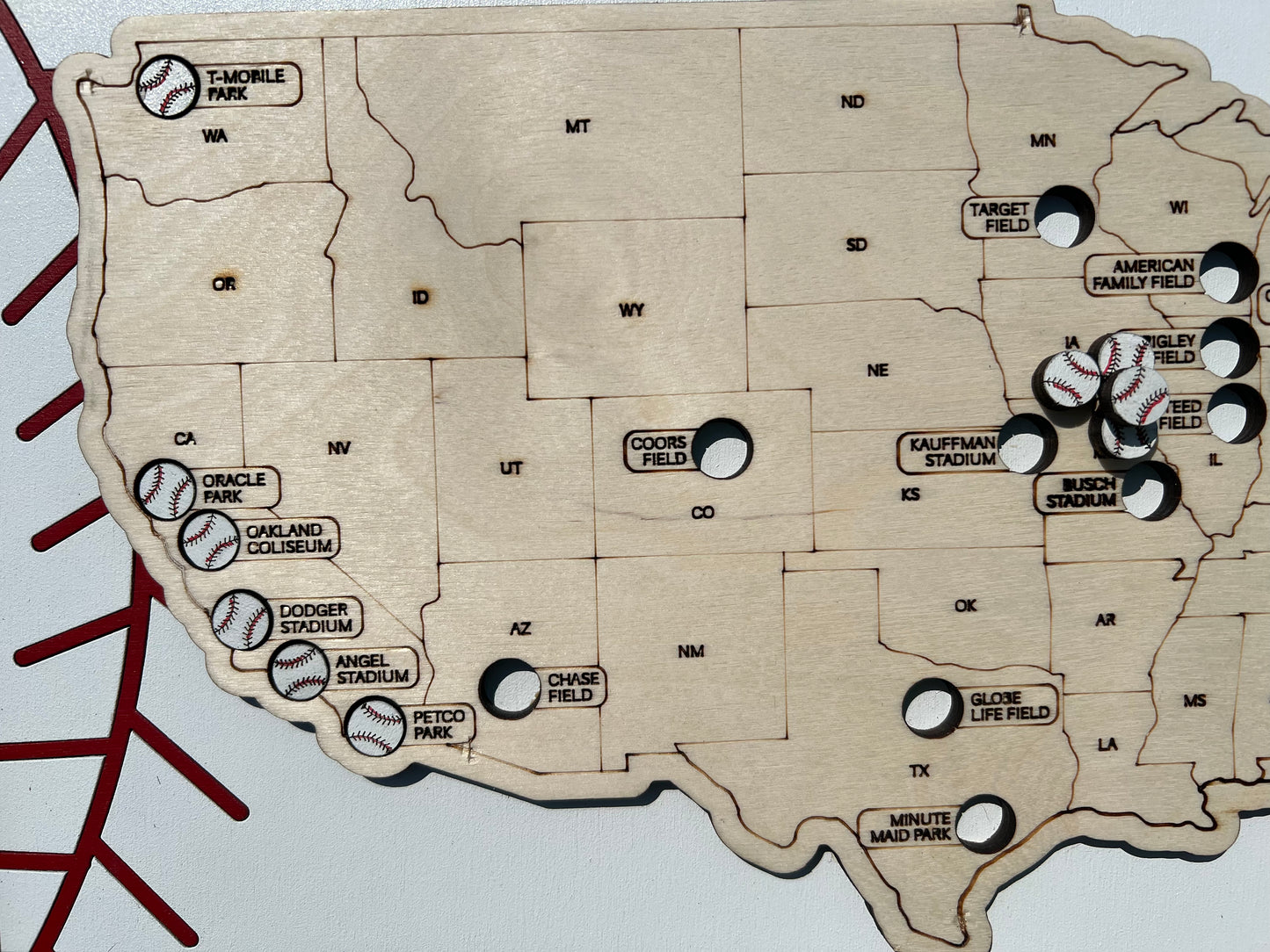 Baseball Stadium travel Map