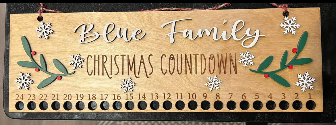 Personalized Christmas countdown