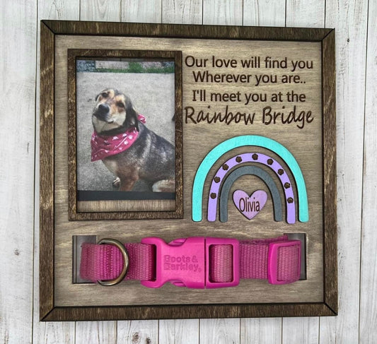 Pet Memorial Photo Frame collar holder