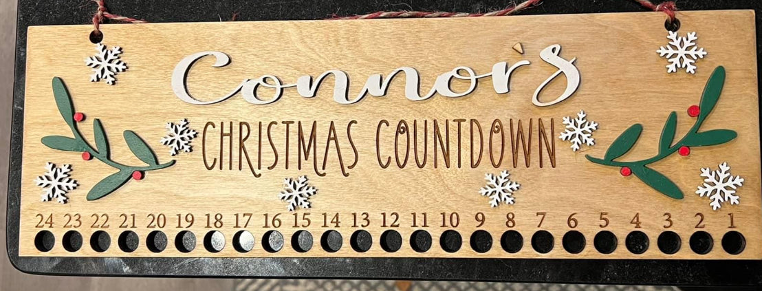 Personalized Christmas countdown