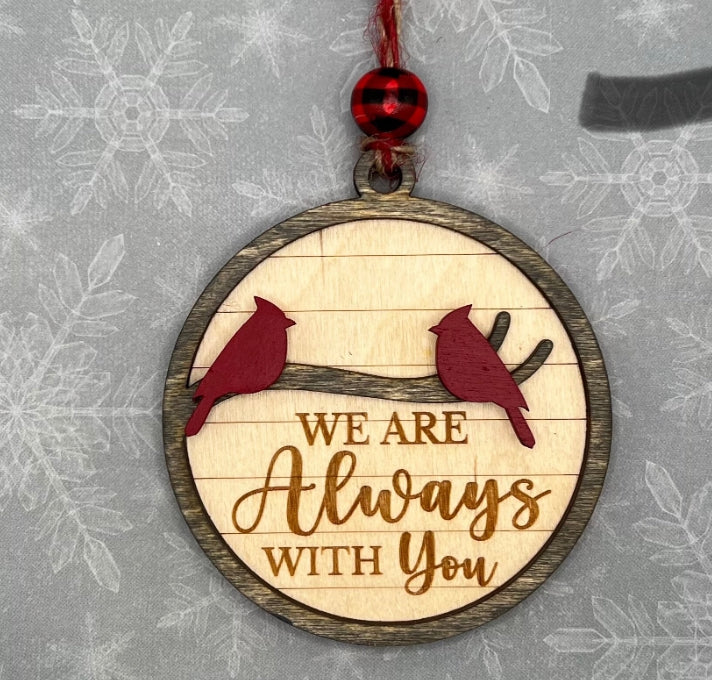 Cardinal memory holiday ornament