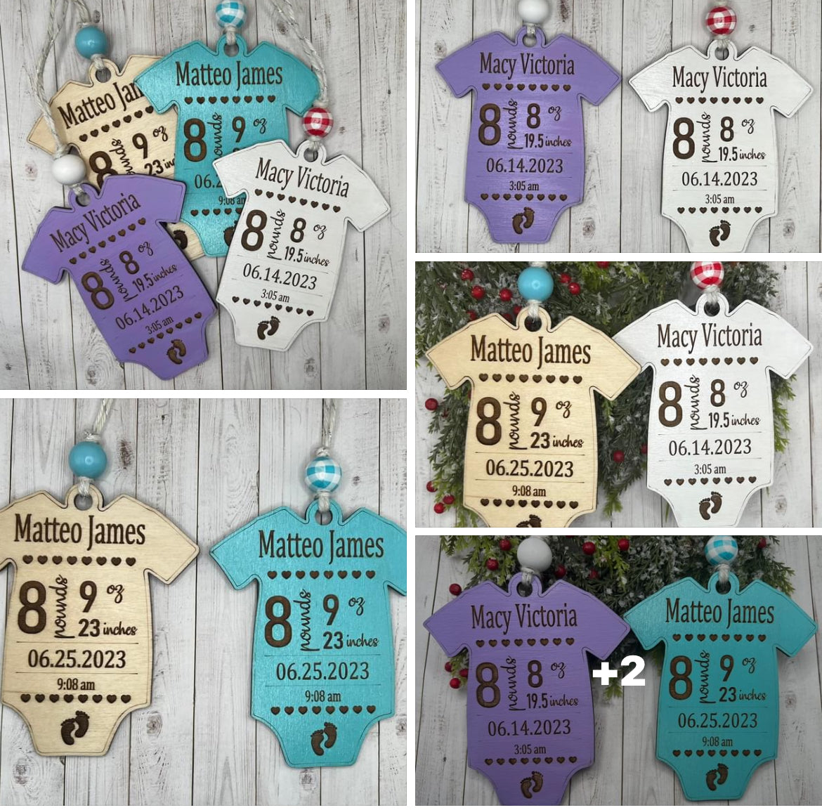 Baby stat onesie ornament