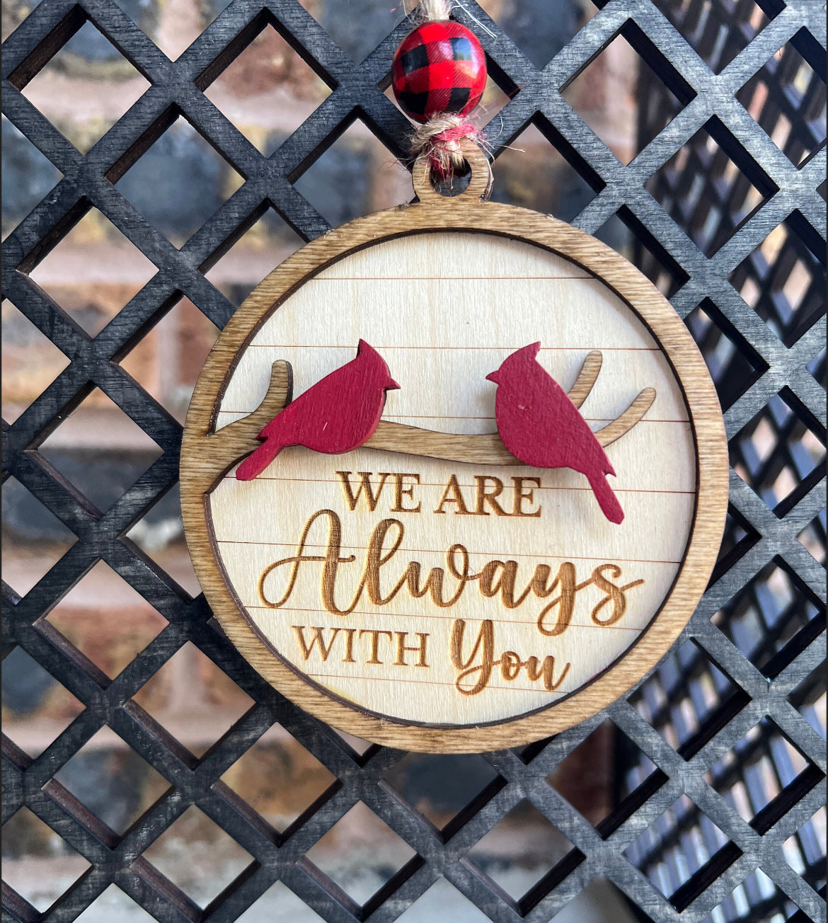 Cardinal memory holiday ornament