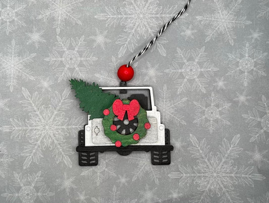 Jeep holiday ornament/car charm