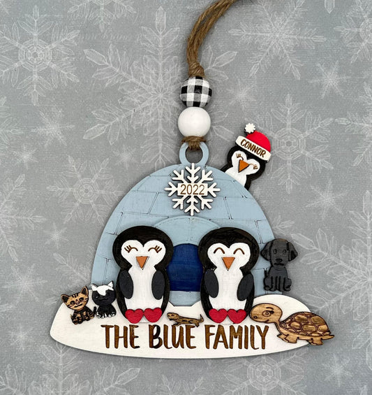 Penguin igloo family