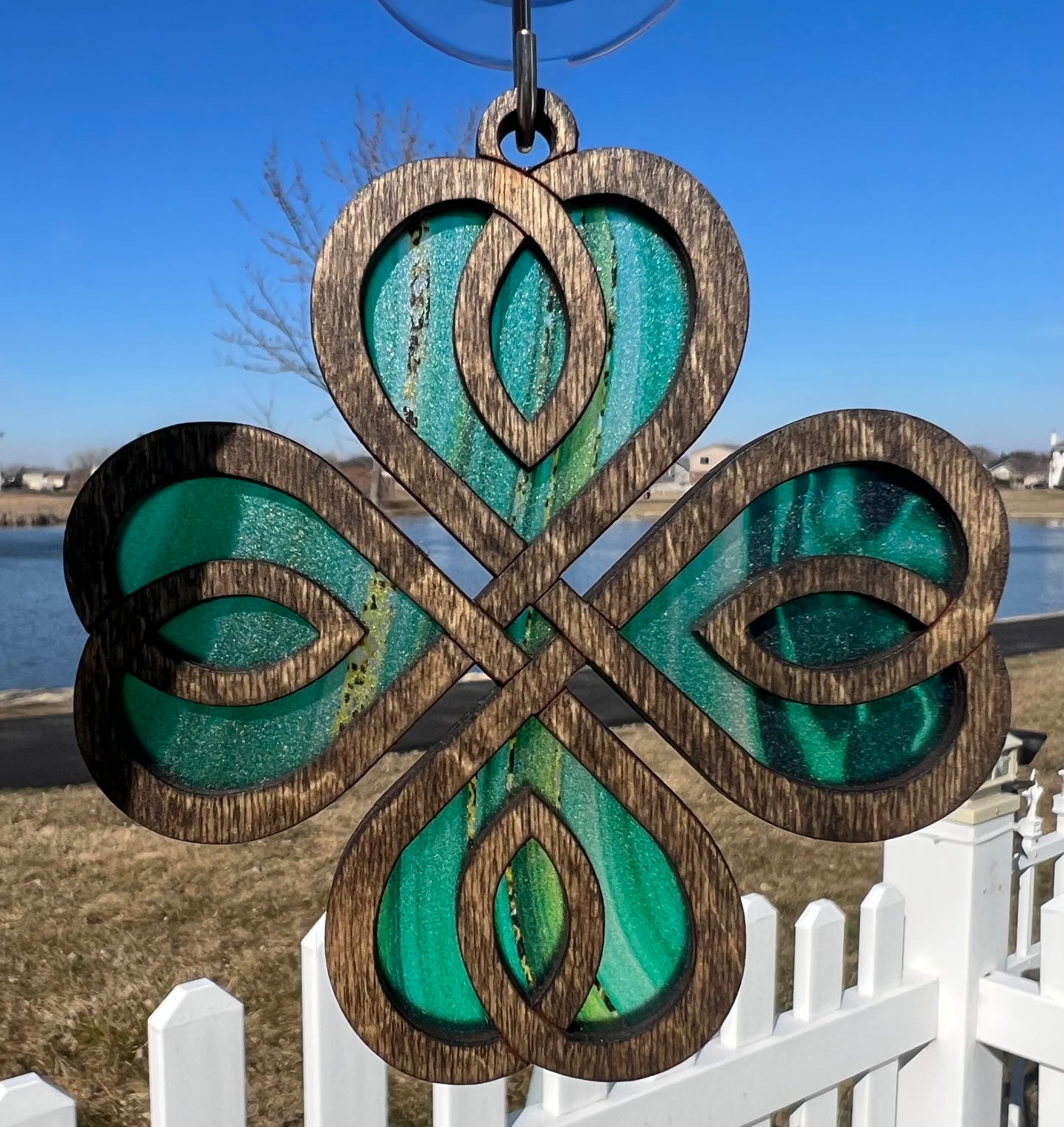 Four leaf clover acrylic suncatcher