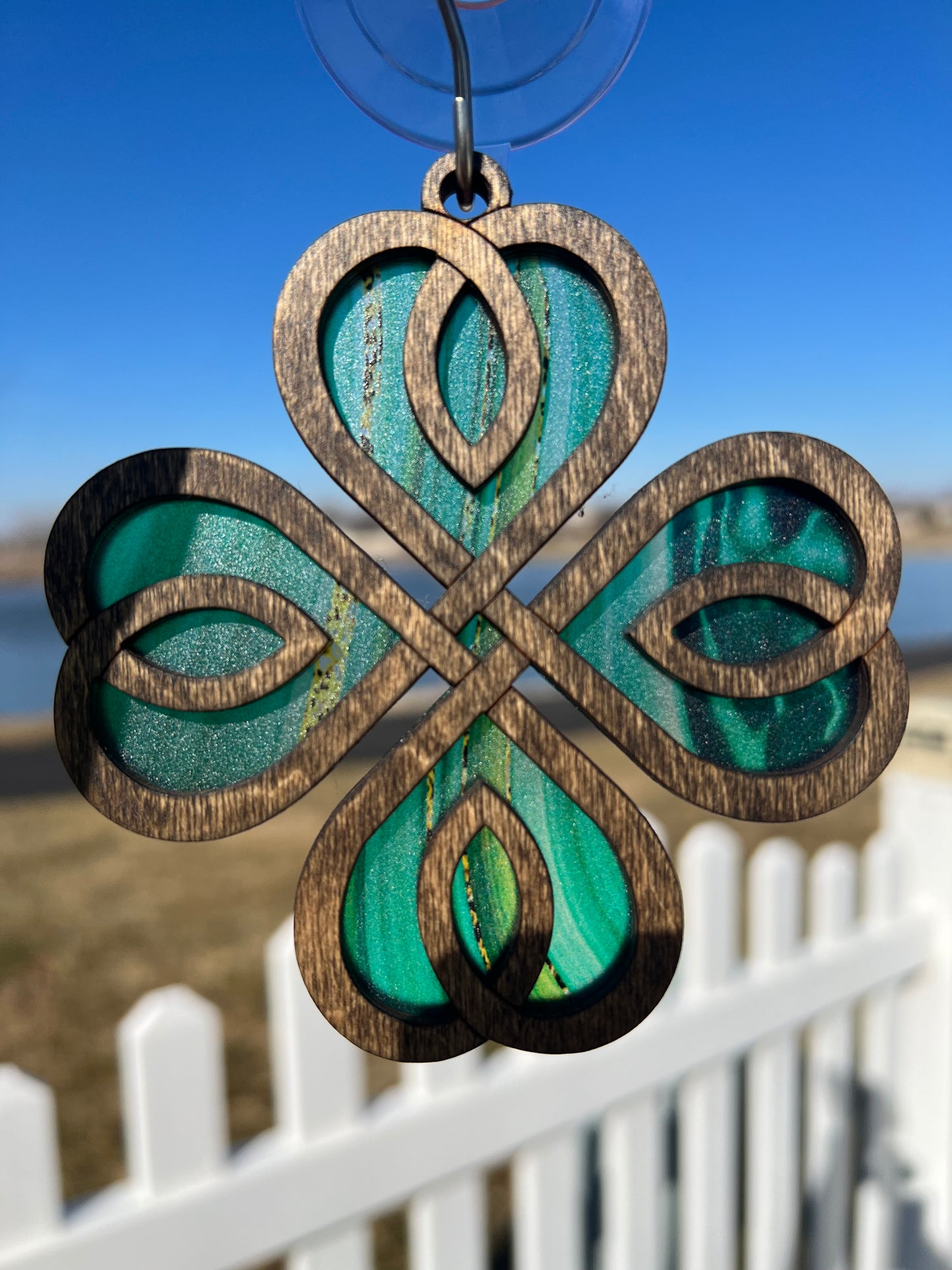 Four leaf clover acrylic suncatcher