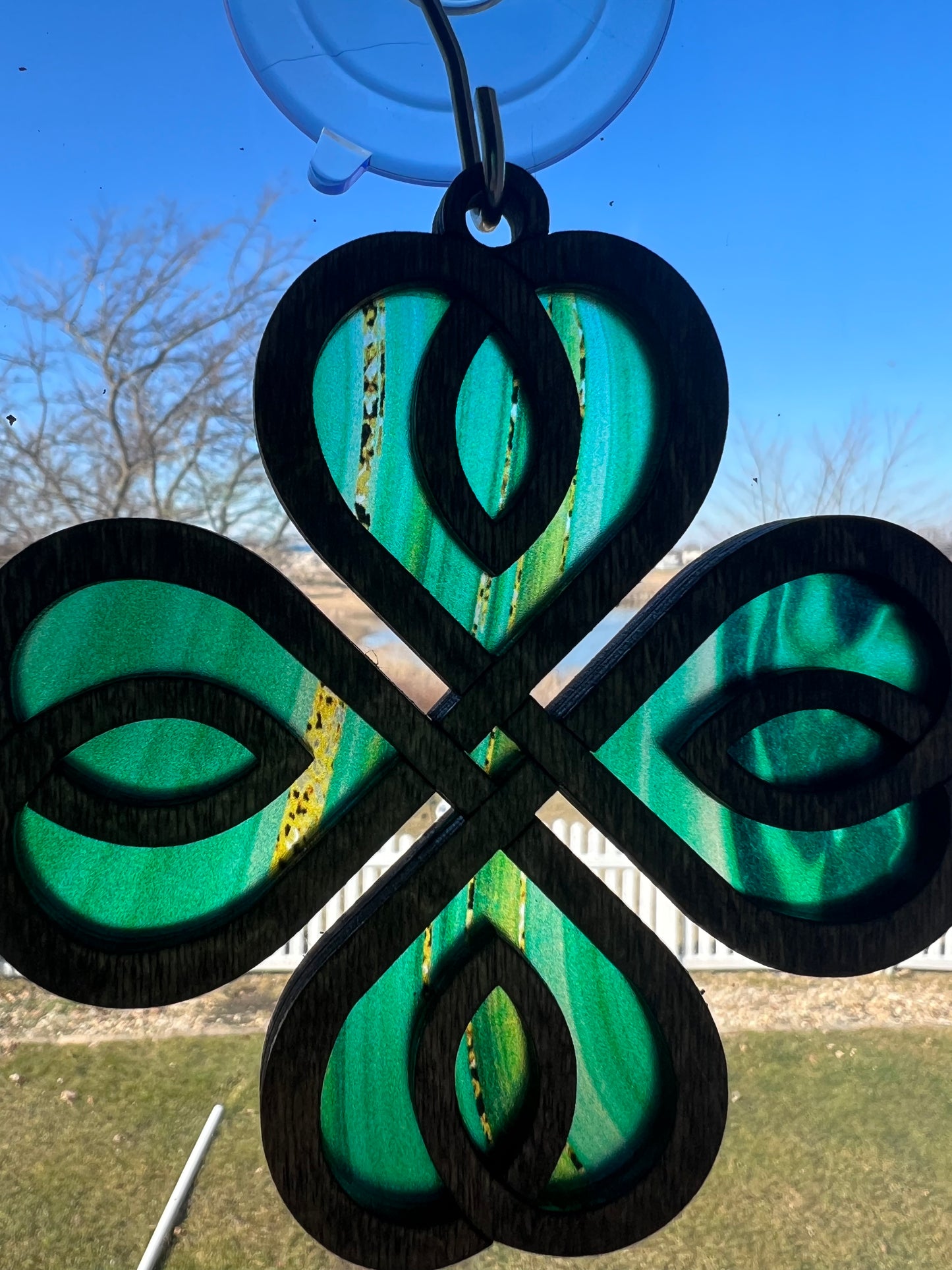 Four leaf clover acrylic suncatcher