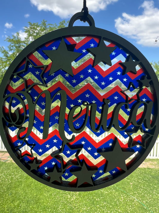 Merica acrylic suncatcher