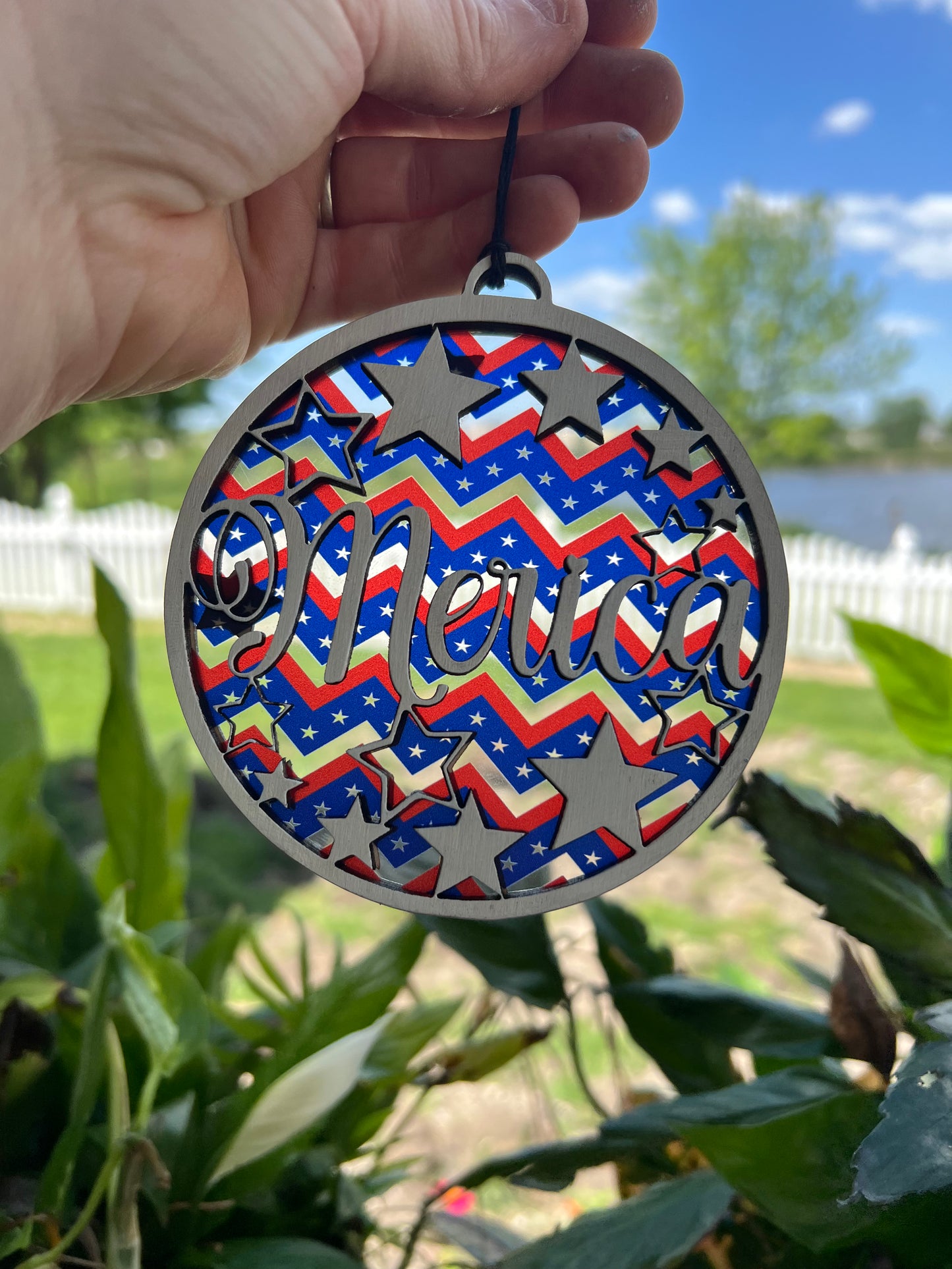 Merica acrylic suncatcher