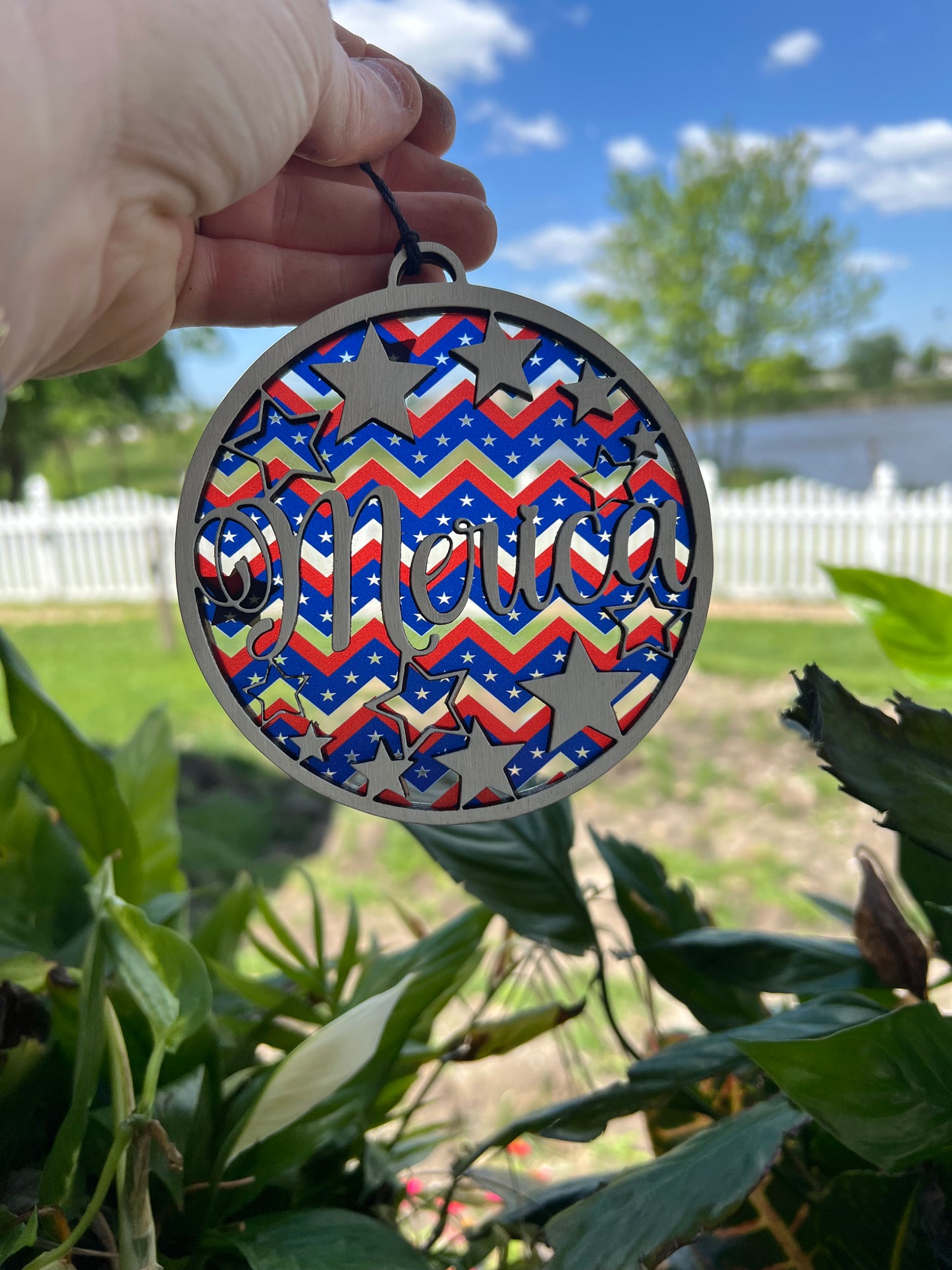 Merica acrylic suncatcher